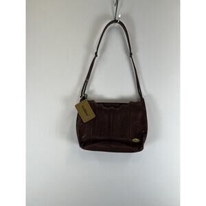 Wabino Genuine Marine Reptile Skin Shoulder Bag Womens Brown Kango Purse YSN 104